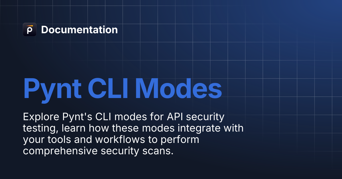 Pynt CLI Modes | Documentation