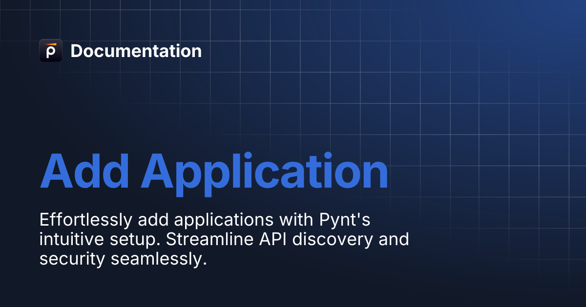 Add Application | Documentation